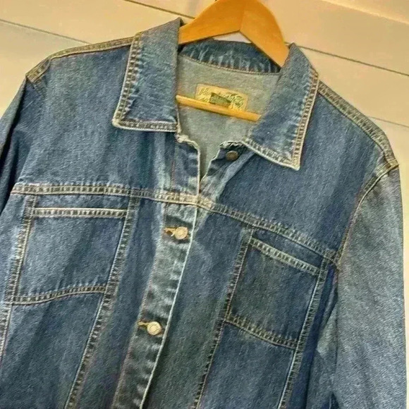 Havana Jacks cafe Dark Blue Jean Jacket Sz: 2X - Picture 4 of 13